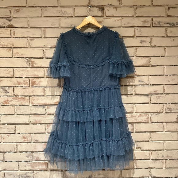 Ivy City Co short whimsical dress slate blue size XL - Picture 6 of 9